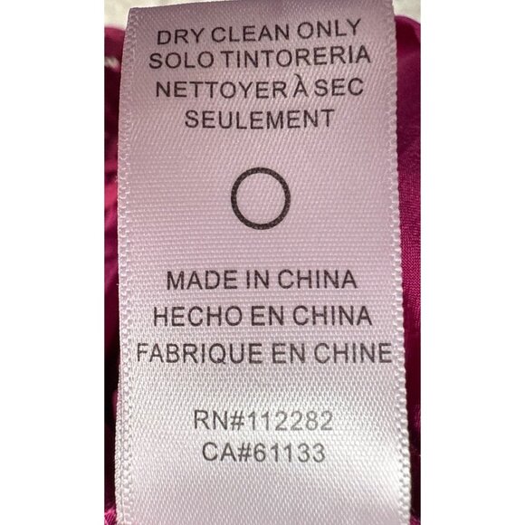 Adelyn Rae Women's Crochet Lace Crewneck Fit & Flare Party Dress Magenta Size L - Picture 12 of 13